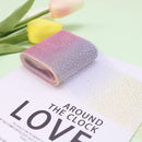 6cm*5yards Gradient Rainbow Tulle Roll Silver Dots Tulle Mesh Fabric DIY Children's Handmade Orgarment Hair Bow Accessories