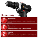 25+3 Torque Cordless Drill Electric Screwdriver Rechargeable Electric Drill Lithium-Ion Battery 2 Speed DIY Driver Power Tools