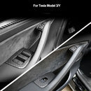 Window Lifter Switch Buttons For Tesla Model 3 Y Cover Trim Frame Sticker Carbon Fiber ABS LHDCar Interior Accessories 2017-2023