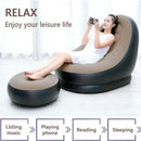 Fashion Inflatable Leisure Bean Bag Sofa Lazy Sofa Set Outdoor Foldable Recliner Bed Fluffy Seat Tatami Footstool Bedroom Chair