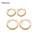 New Fashion Plated Gold Round Earrings For Women Jewellery Simple Hoop Earring Ladies Party Gift