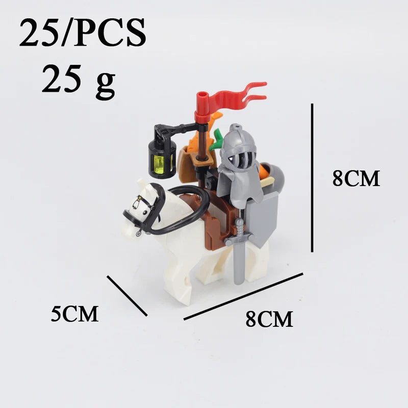 MOC Medieval Castle Building Blocks kit Tent Campfire Siege Car Hanging Cage Trial Bench Guillotine Weapon Toys Gifts Mini Brick