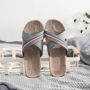Mntrerm New style slippers Summer home men and women Summer linen lovers Home thick soled anti-skid indoor sandals Female summer
