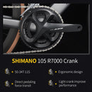 SAVA A7 Carbon Rennrad für Erwachsene Carbonfaserrahmen mit SHIMANO 105 22 Gängen und mechanischer Scheibenbremse