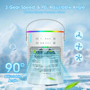 Portable Air Conditioner Mini Air Cooler USB Air Conditioning Fan 600ml Ice Water Air Cooling Fan With Humidifier for Bedroom