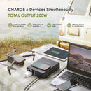 ALLPOWERS 200W Portable Power Station 154Wh/41600mAh Solargenerator Notstromversorgung mit kabellosem Ladegerät für Outdoor