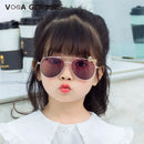 Niedliche Kinder-Sonnenbrille mit Metallrahmen, Kinder-Sonnenbrille, modische Mädchen-Outdoor-Fahrradbrille, Party-Brille, Fotozubehör