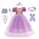 Girls Aurora Belle Rapunzel Sofia Princess Dress Halloween Easter Cosplay Costume Party Kids Dresses for Girls Children Clothing