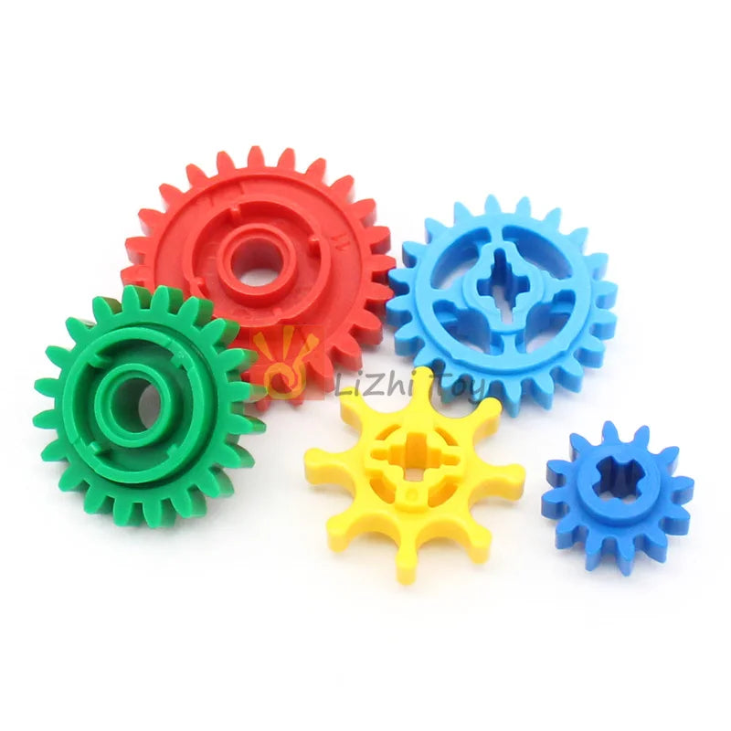 MOC Techncial Gear Tooth Parts Differential Housing 65413 65414 69761 69762 Kit Building Blocks Car Brick with Clutchs Toys