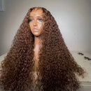 The Mocha Cascade | 36-Inch 220% Density Chocolate Brown HD Lace Front Wig