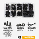 3045t Schwarze Senkschrauben mit Innensechskant, Schrauben, Muttern, Unterlegscheiben Kit M2 M2.5 M3 M4 M5 M6 M8 10.9 Legierter Stahl DIN 7991