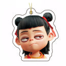 Nezha Ao Bing Anime Keychain Action Figures PVC/Acrylic Car Key Chain Ring Mini Figure Model Schoolbag Pendent Toy Kids Toy Gift
