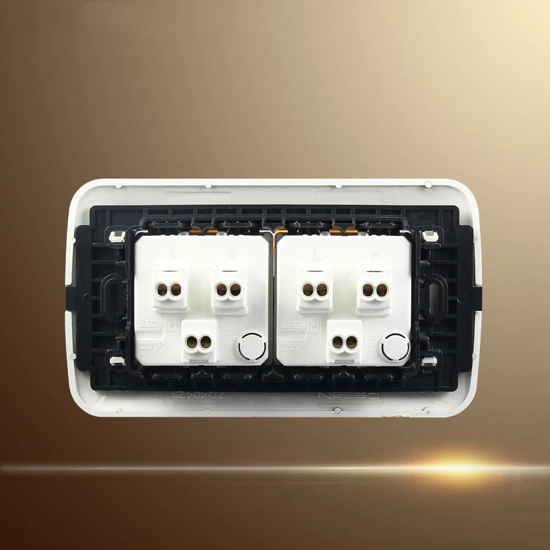 146mm Extended Two-position Israel Plug 16A PC Panel Three-hole wall Power Outlet With Grounding Safety And High Quality Socket