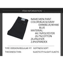 BROON 2023 Herren Neue Freizeit-Hosen Mittelhohe Taille Gerade Formelle Lange Hose Erwachsene Einfarbige Flache Design-Hose Business Herren