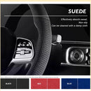 Car Steering Wheel Cover Suede For Volkswagen VW Atlas Golf 8 Mk8 Jetta Passat B9 Tiguan Sharan Steering-Wheel Cover Wrap