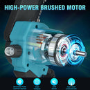 Jemi Tool 6 inch portable cordless rechargeable electric chain saw with two batteries, wood cutter, garden orchard pruning tool