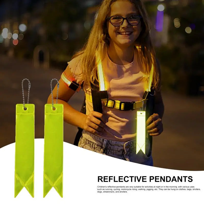 Backpack Reflector 10pcs Child Safety Reflective Pendants Waterproof Children's Reflector Highly Visible Night Walking Safety