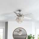 52 Zoll Kronleuchter-Deckenventilatorleuchte mit 5 Flügeln und Fernbedienung