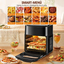 15L Large Electric Air Fryer Oven, 220V Oil-Free, with 6 Cooking Modes, 1800W Smart Convection Oven for Home, LED Touch Screen