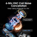 QCY HT05 ANC Wireless Earphone 40dB Noise Cancelling Headphone Bluetooth 5.2 Earbuds 6 Mic ENC HD Call Headset Transparency Mode