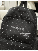 New Large Capacity Polka Dot Backpack Lightweight Multifunctional Piano Key Backpack Black Piano Mochilas for Women