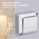 WESA Silvery Wall Surface Button Light Switch EU Spray Paint Plastic Outdoor 1 Gang 1 Way Wall Exterior Rocker On / Off  Switch