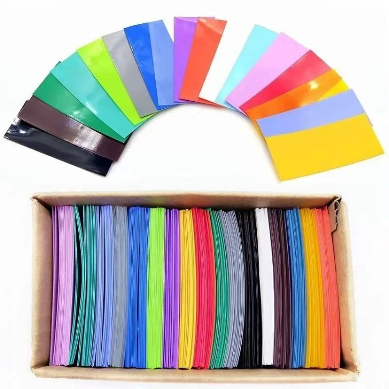 18650 PVC Lipo Battery Wrap Heat Shrink Tube Precut Width 29.5mm x 72mm Insulated Film Protect Case Pack Sleeving Batteries Wrap