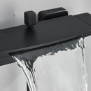 Black Waterfall Bathtub Shower Faucets Wall Mount Shower Mixer Tap Faucets Hot Cold Bath Shower Tap BaRobinet Baignoire