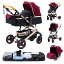 Baby Stroller 3 in 1 Easy Folding Multifunctional Stroller Travel Portable Baby Carriage Safety Seat EU Standard Free Shipping