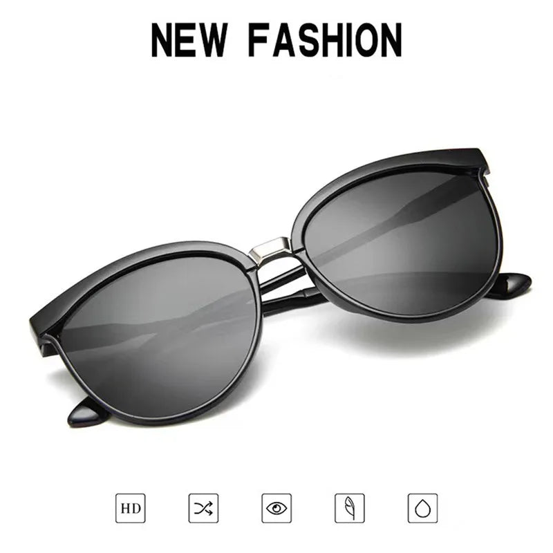 2024 Woman Fashion Sunglasses Vintage LuxuryFamale Sun Glasses Classic Retro Cat Eye Outdoor UV400 Oculos De Sol Gafas