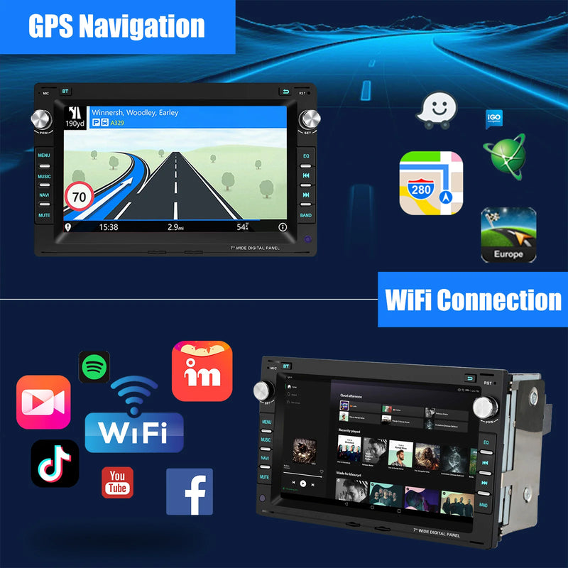 ESSGOO 7" Android 13 2+64G Wireless Apple Carplay Autoradio Für VW Polo 9N Golf 4 Passat B5 T5 GPS NAVI RDS Wifi Bluetooth FM EQ