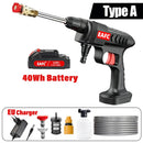300W 60Bar Wireless High Pressure Car Wash Washer Gun Auto Clean Foam Generator Water Gun Spray Cleaner Car Washing Machine