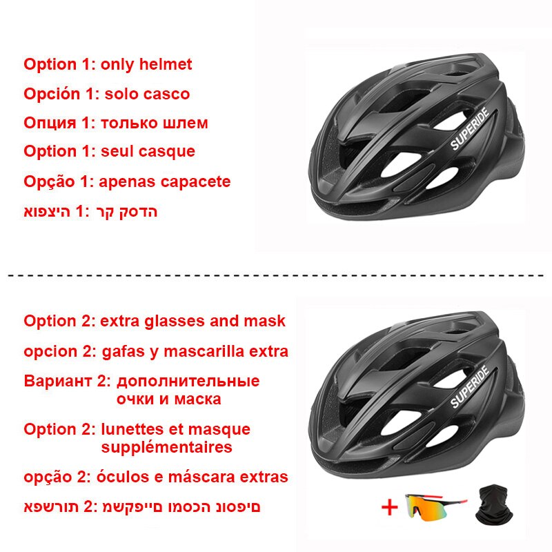 SUPERIDE Men Women Ultralight Racing Cycling Helmet Integrally-molded MTB Bicycle Helmet Outdoor Mountain Bike Road Bike Helmet