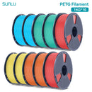 SUNLU 10KG PETG/ABS Filamente 10 Rollen 3D-Filament 1KG/Rolle 1.75mm 100% Filament ordentlich aufgereiht für den 3D-Druck aus der EU USA