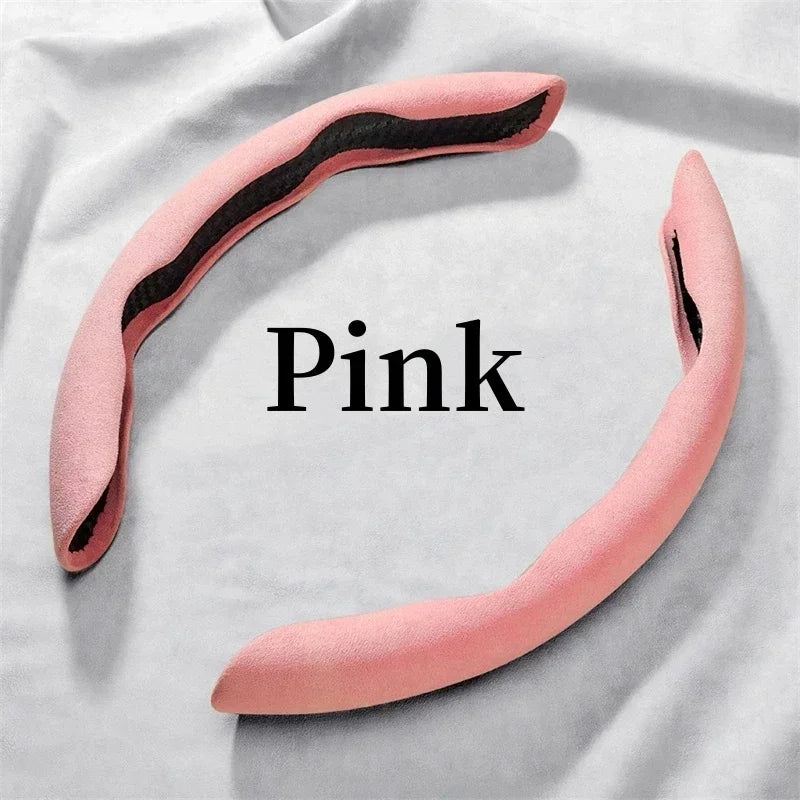 Suede Universal 38CM Car Steering Wheel Booster Cover Non-Slip Auto Interior Steer Protector Decoration Accessories