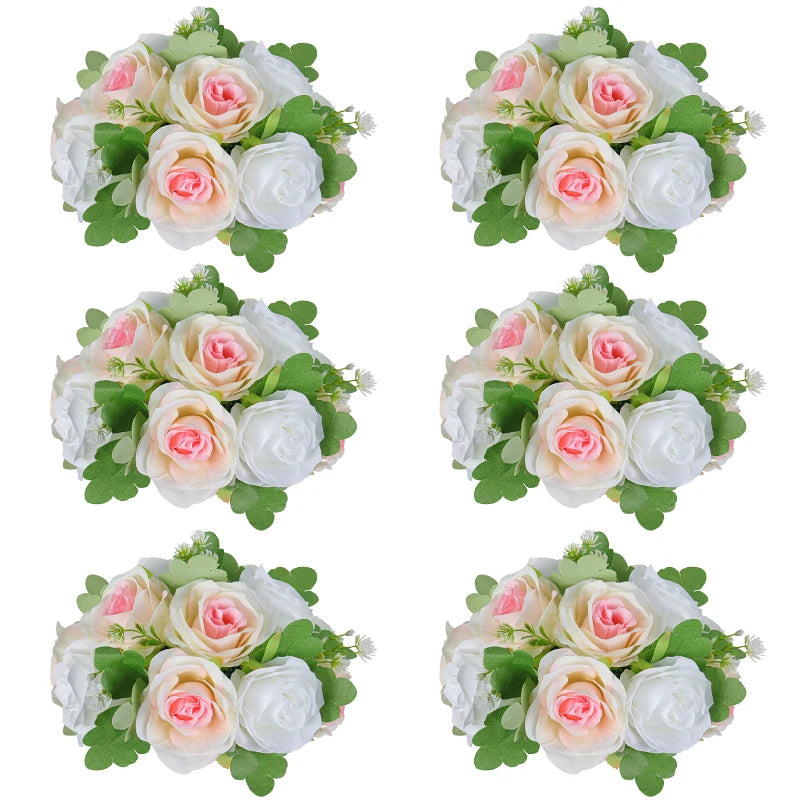 Wedding Flowers Rose Balls 2/6pcs Centerpieces Arrangement Flowers Ball for Wedding Birthday Party Valentine's Day Home Decor