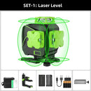 Huepar S04CG-LC Set 16 Lines Laser Level With Support 4D Self-leveling Cross Line Green Level Tiling Floor Laser Tools