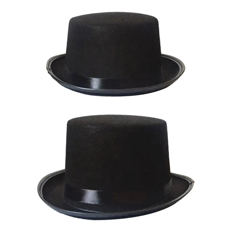 Black Top Hat Magician Fashion Adults Unisex Women Men Dress up Gothic Hat for Party, Carnival, Nightclub, Cosplay, Halloween,