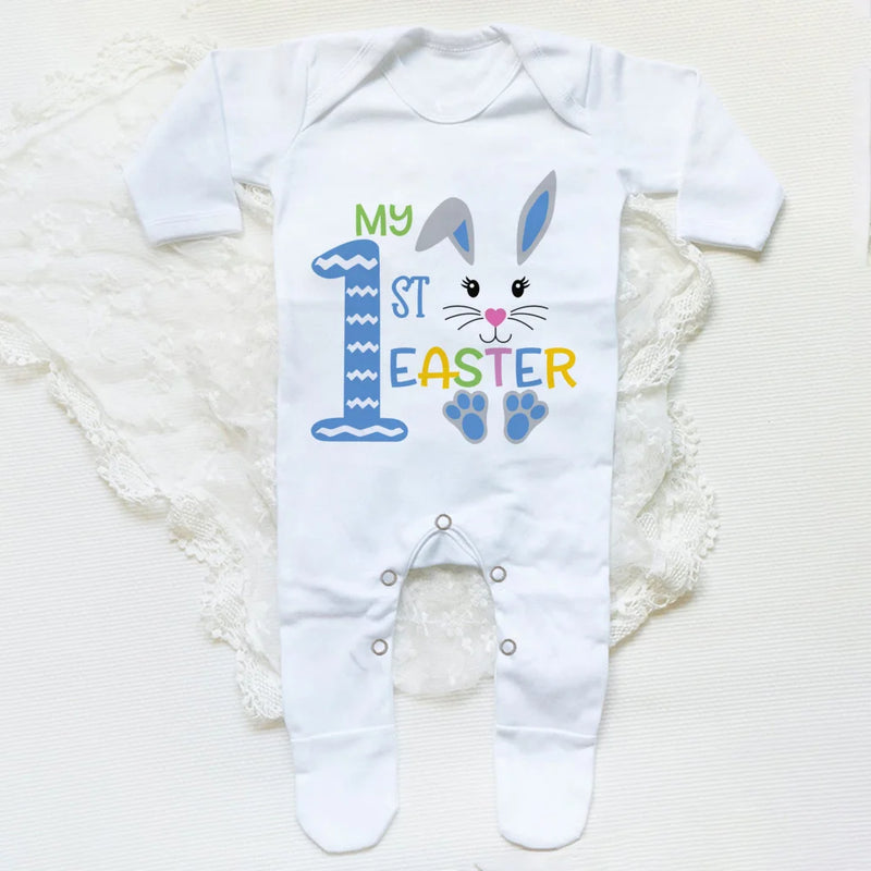 My 1st Easter Baby Bodysuit Babygrow Sleepsuit Rabbit Print Baby Coming Home Hospital Outfit Clothes Infant Easter Party Romper