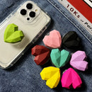 Niedliches 3D-Liebesherz-Handy-Pop-Socket-Halterung Bracket für iPhone Samsung Universal Zubehör Faltbarer Finger-Stand Griptok