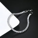 Luxuriöse Hip-Hop Iced Out 4mm Zirkonia Kristall Tennisarmbänder für Damen und Herren in Gold- und Silberfarbe, Armbandkette, Schmuck