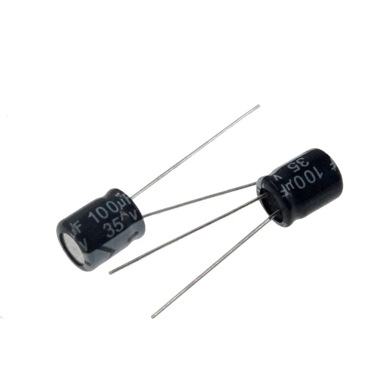 20pcs 100uF 35V 100MFD 35Volt 6*7mm Aluminum Electrolytic Capacitor Radial 100mf35v 100uf35v 35v100mf 35v100uf