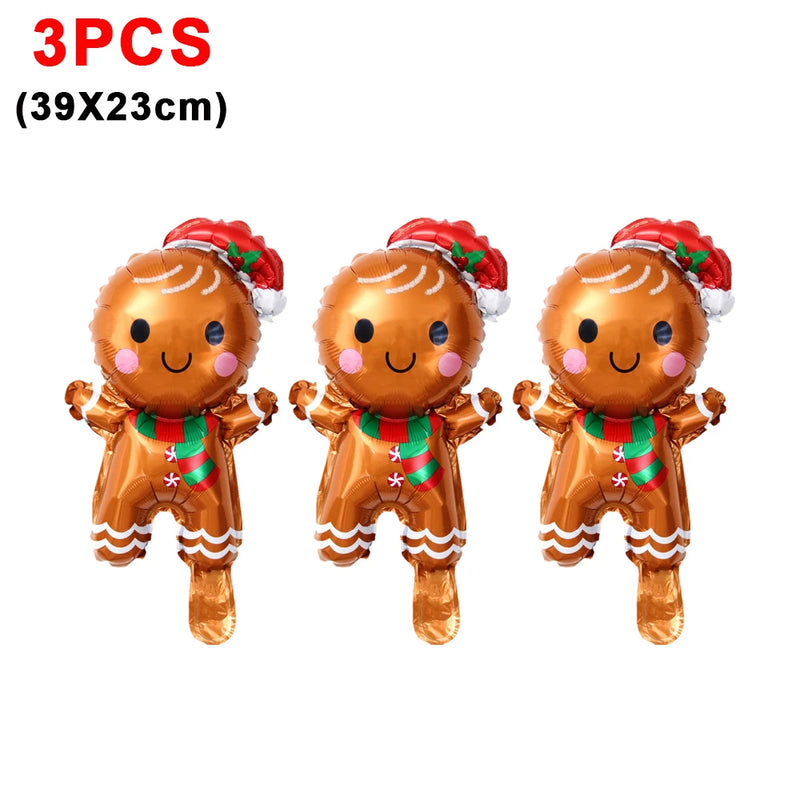 15/1Pcs Christmas Foil Balloons Santa Claus Xmas Tree Aluminum Balloons New Year Kids Gifts Toys Xmas Birthday Party Decorations