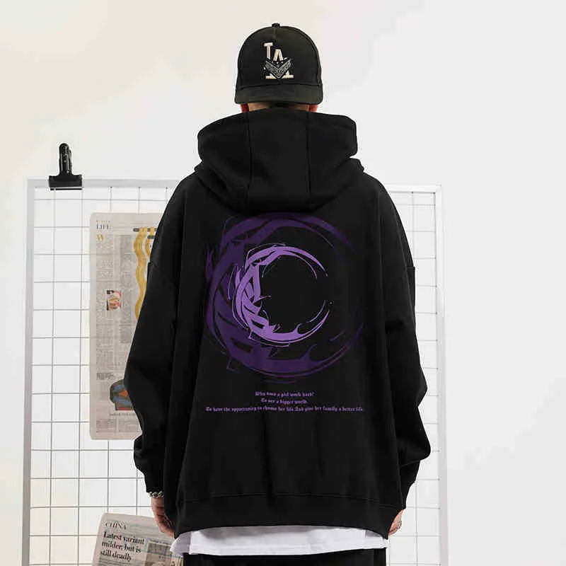 Men Graphic Print Sweatshirts Harajuku Fashion Hoodies Couples Casual Oversized Hoodie Autumn Hooded Sudaderas hombre Pullovers