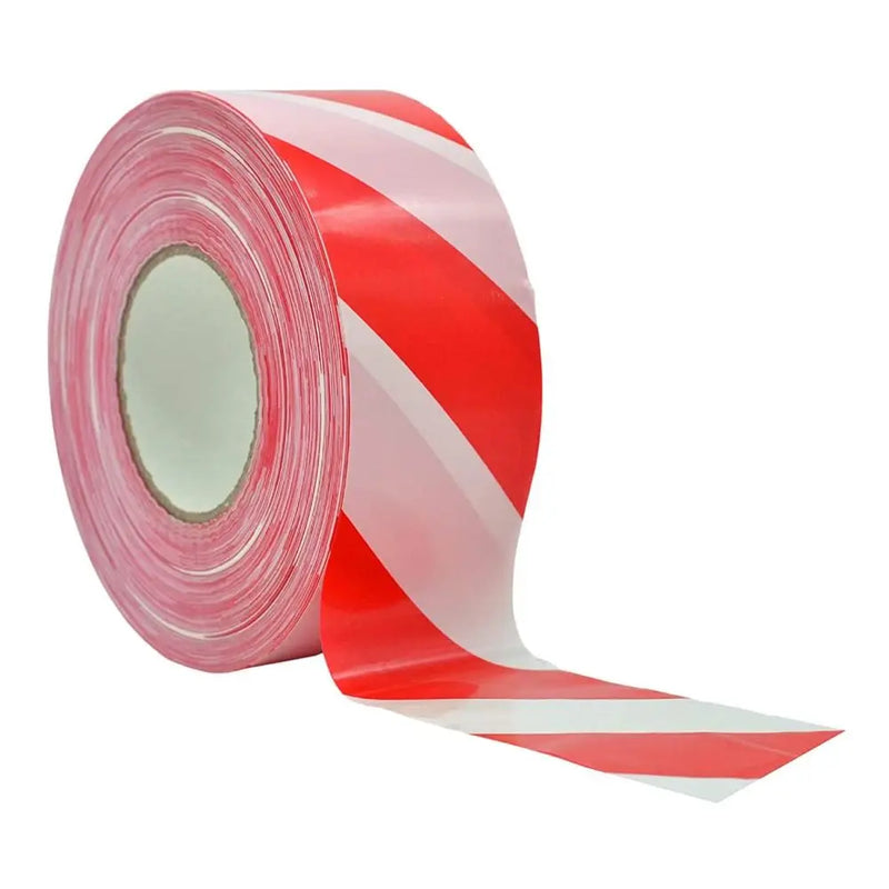 Red White Barricade Tape Caution Tape, 2x 40Inch Non-Adhesive Safety Warning Tape Construction Barrier Tape Red Flagging Tape