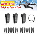 Z908 MAX Brushless Motor Drone Original Spare Part 3.7V 2000mAh Battery / USB Charger / Propeller Blade Wing Replacemet  Accesso