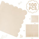 50-300PCS Paper Napkins Disposable Party Napkin Beverage Napkins Scalloped Cocktail Napkins for Wedding Dinner Birthday 5x5Inch