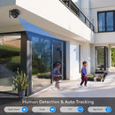 Ctronics 5MP 4MP WLAN-Kamera Deckenhalterung 360 PTZ 2-Wege-Audio Personenüberwachung Auto-Tracking CCTV Innen/Außen Nachtsicht