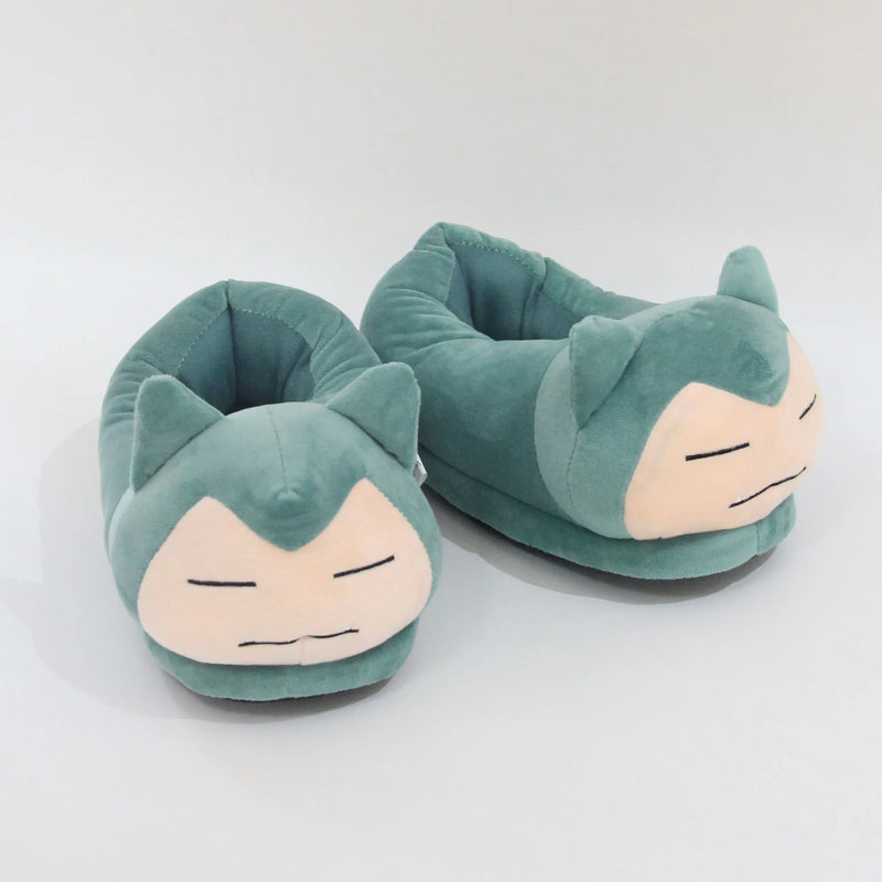 New Pokemon Pikachu Snorlax Men Women Funny Slipper Soft Cute Slippers Animal Couples Home Slippers Cotton Warm Household Shoes