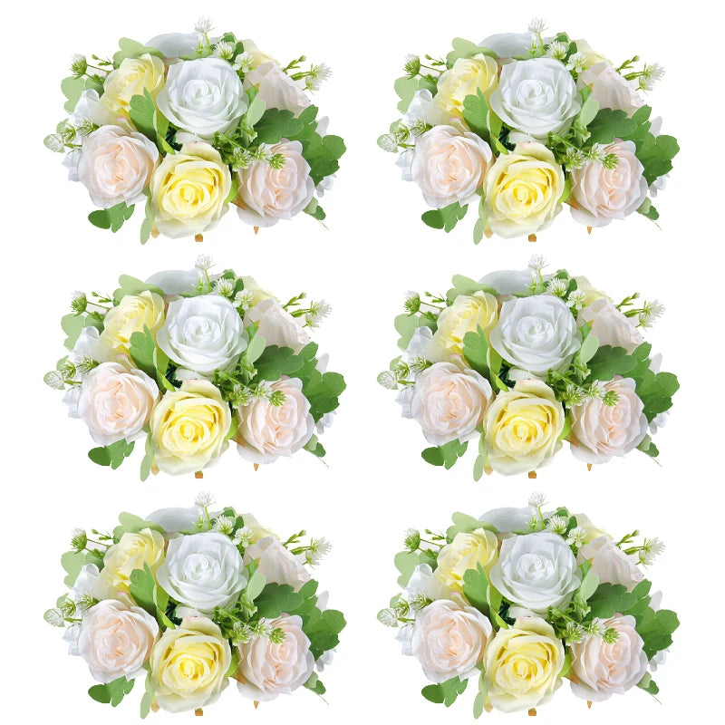 Wedding Flowers Rose Balls 2/6pcs Centerpieces Arrangement Flowers Ball for Wedding Birthday Party Valentine's Day Home Decor